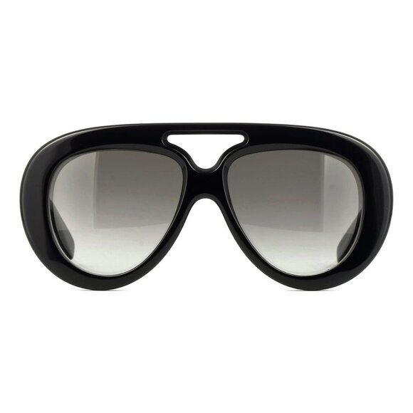 New LOEWE Curvy Black Aviator LW40144U 01B Sunglasses Women - Picture 2 of 5